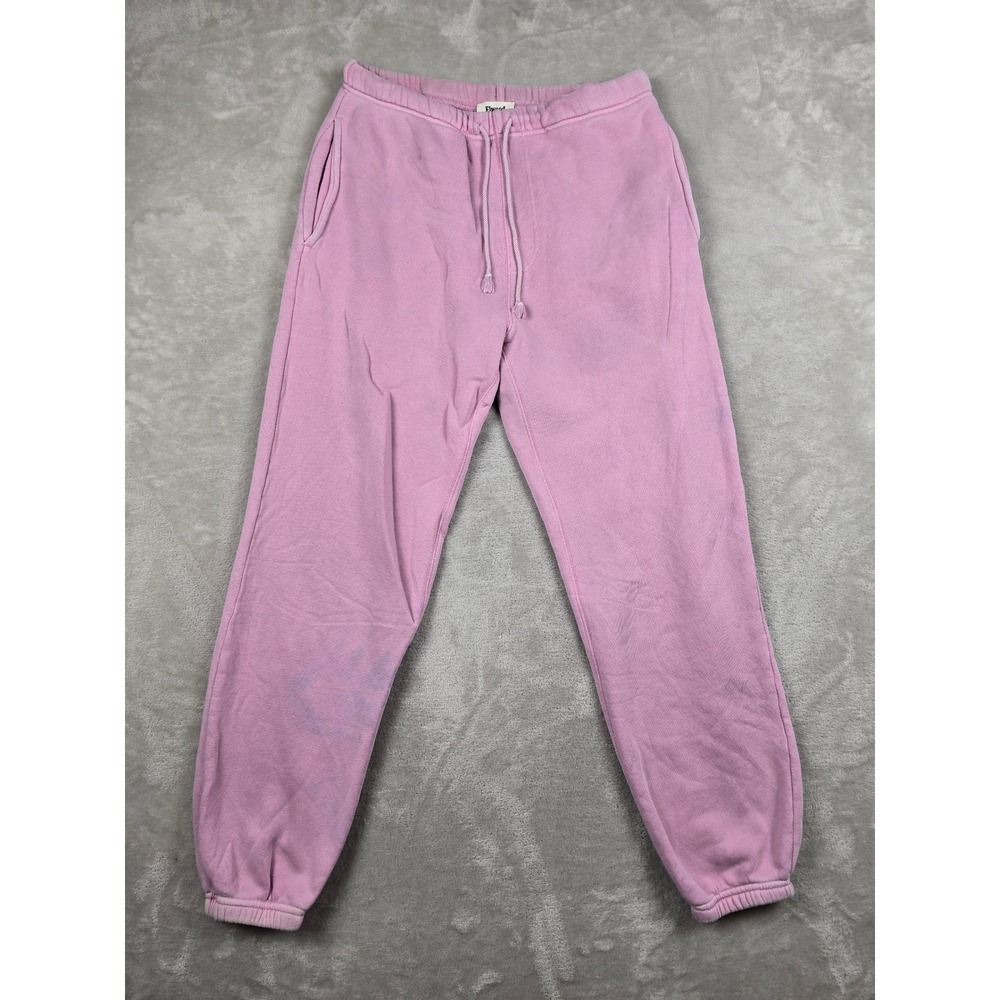 Elwood‎ Sweatpants Joggers Unisex S Pink Core Terry Drawstring Pocket *Read